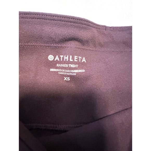 Athleta Women's Rainier Brushed Tights Running Pockets Eggplant Purple XS - Picture 10 of 14